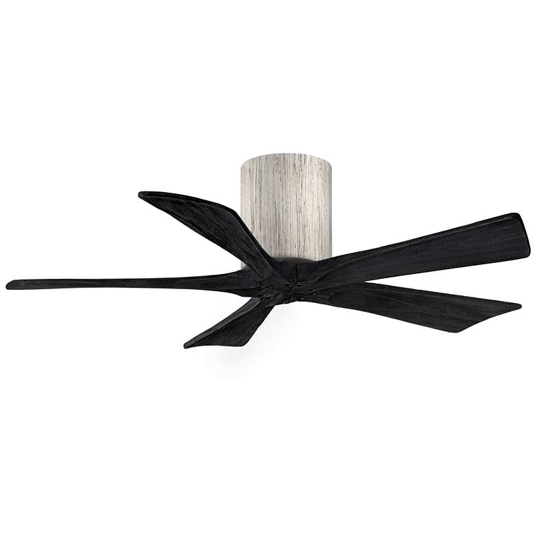 Image 1 42 inch Matthews Irene-5H Barnwood Black Hugger Ceiling Fan with Remote