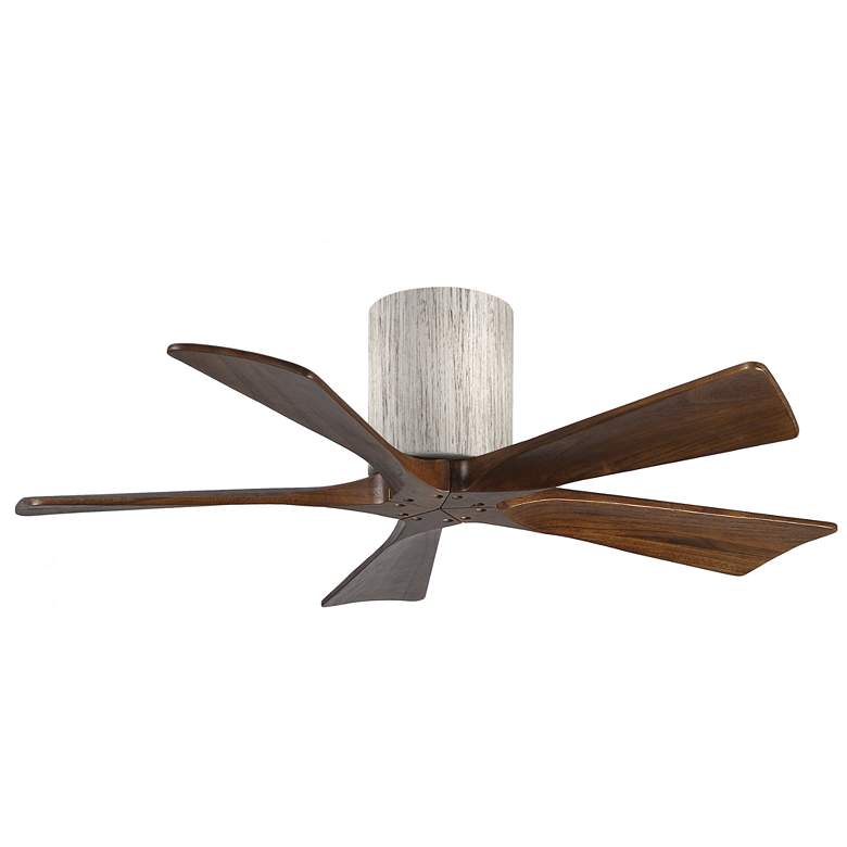 Image 1 42" Matthews Irene-5H Barnwood Walnut Hugger Ceiling Fan with Remote