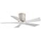 42" Matthews Irene-5H Barnwood White Hugger Ceiling Fan with Remote