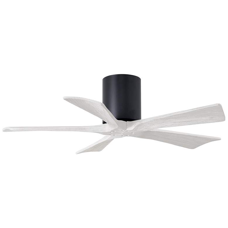 Image 1 42 inch Matthews Irene-5H Black and White Hugger Ceiling Fan with Remote