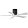 42" Matthews Irene-5H Black and White Hugger Ceiling Fan with Remote