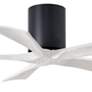 2_42" Matthews Irene-5H Black and White Hugger Ceiling Fan with Remote more views