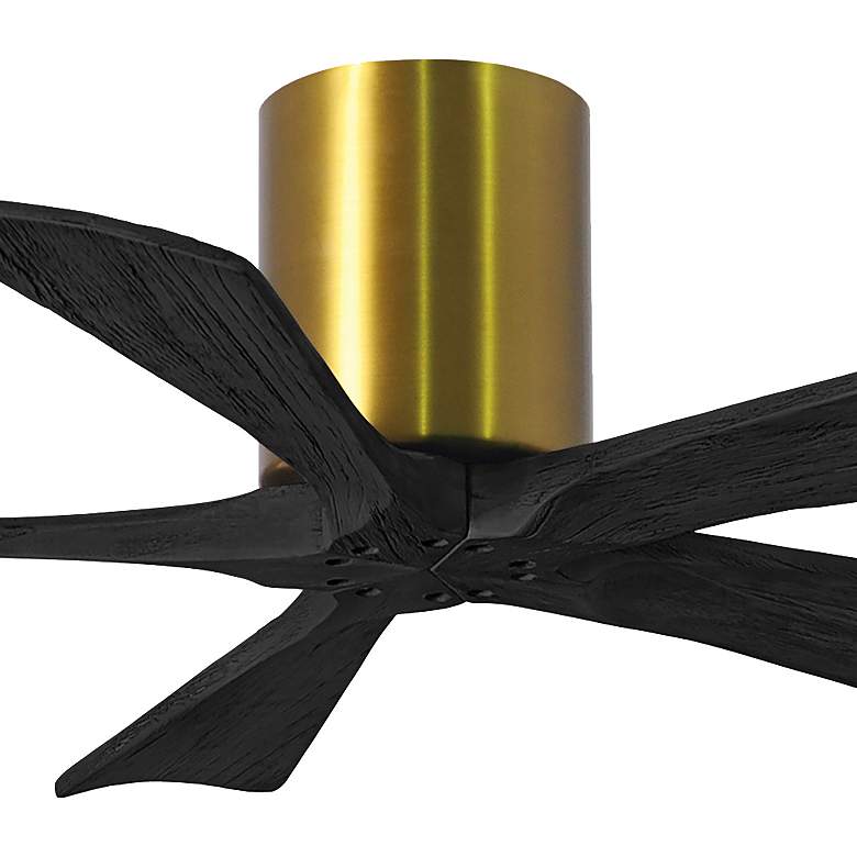 Image 2 42" Matthews Irene-5H Brass and Black Hugger Ceiling Fan with Remote more views