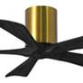 2_42" Matthews Irene-5H Brass and Black Hugger Ceiling Fan with Remote more views