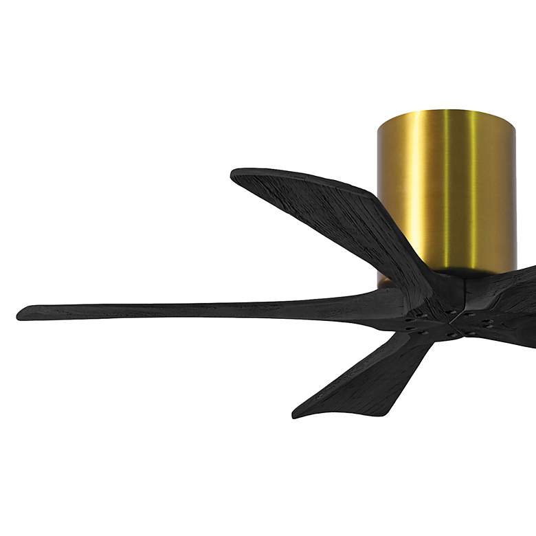 Image 3 42" Matthews Irene-5H Brass and Black Hugger Ceiling Fan with Remote more views