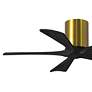 3_42" Matthews Irene-5H Brass and Black Hugger Ceiling Fan with Remote more views