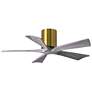 42" Matthews Irene-5H Brass Barnwood Hugger Ceiling Fan with Remote