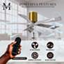 42" Matthews Irene-5H Brass Barnwood Hugger Ceiling Fan with Remote