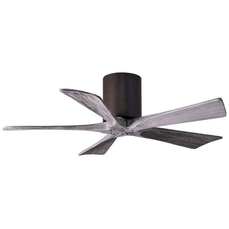 Image 1 42" Matthews Irene-5H Bronze and Barnwood Hugger Remote Ceiling Fan