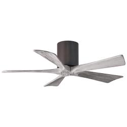 42" Matthews Irene-5H Bronze and Barnwood Hugger Remote Ceiling Fan