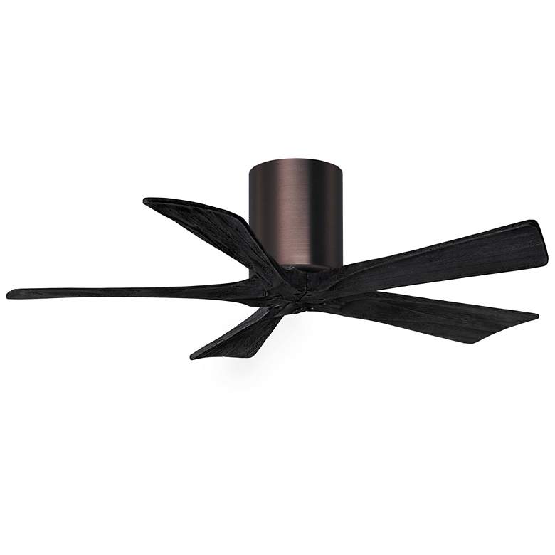 Image 1 42" Matthews Irene-5H Bronze and Black Hugger Ceiling Fan with Remote