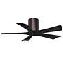 42" Matthews Irene-5H Bronze and Black Hugger Ceiling Fan with Remote