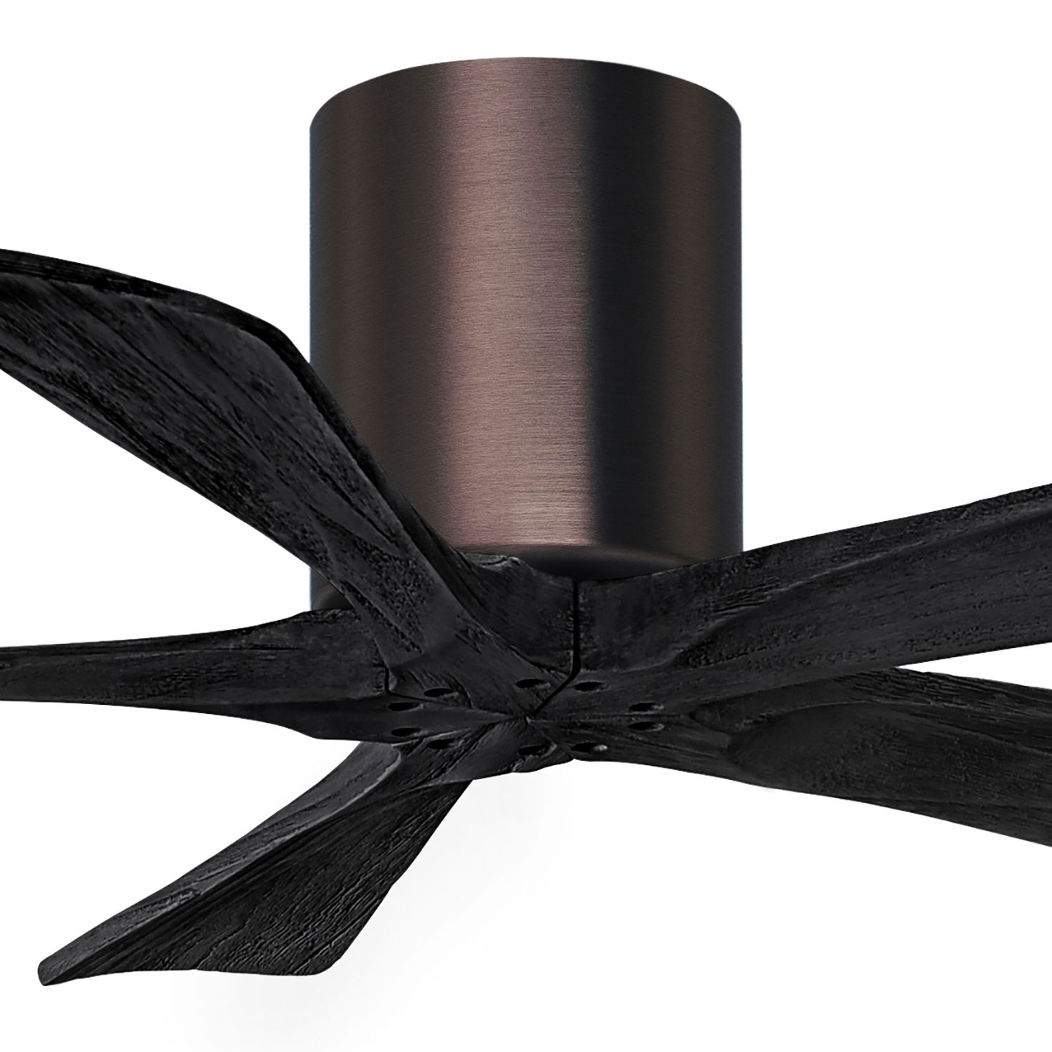 Image 2 42" Matthews Irene-5H Bronze and Black Hugger Ceiling Fan with Remote more views