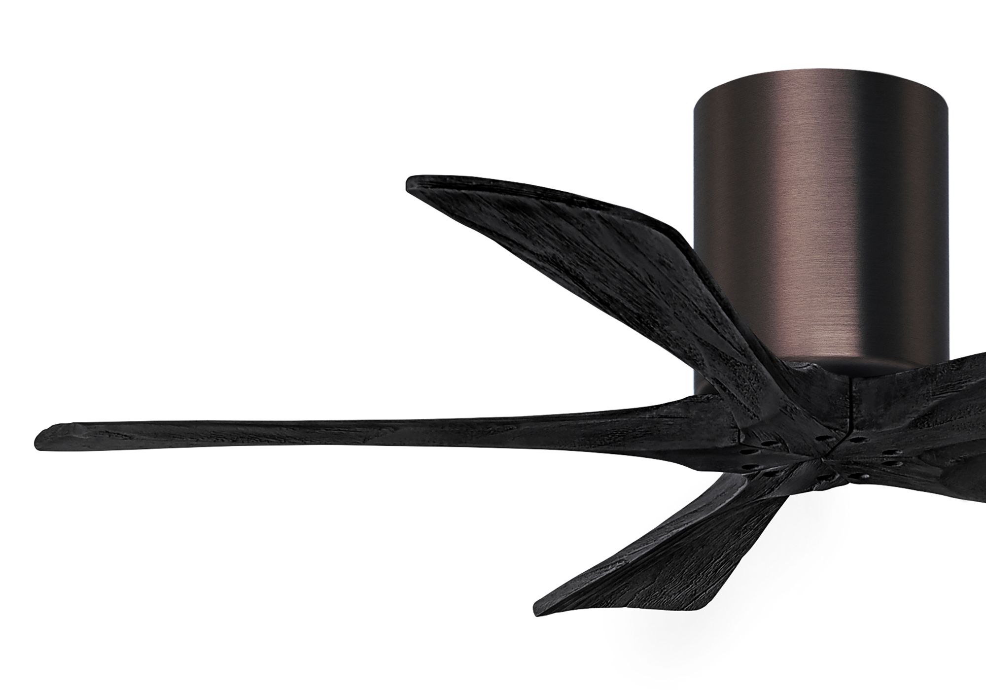 Image 3 42" Matthews Irene-5H Bronze and Black Hugger Ceiling Fan with Remote more views