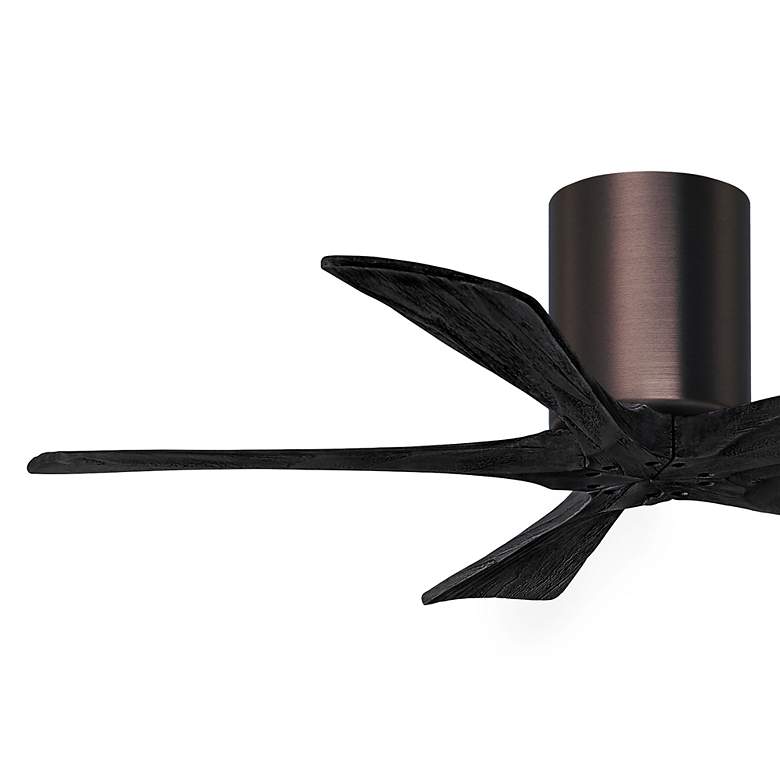 Image 3 42" Matthews Irene-5H Bronze and Black Hugger Ceiling Fan with Remote more views