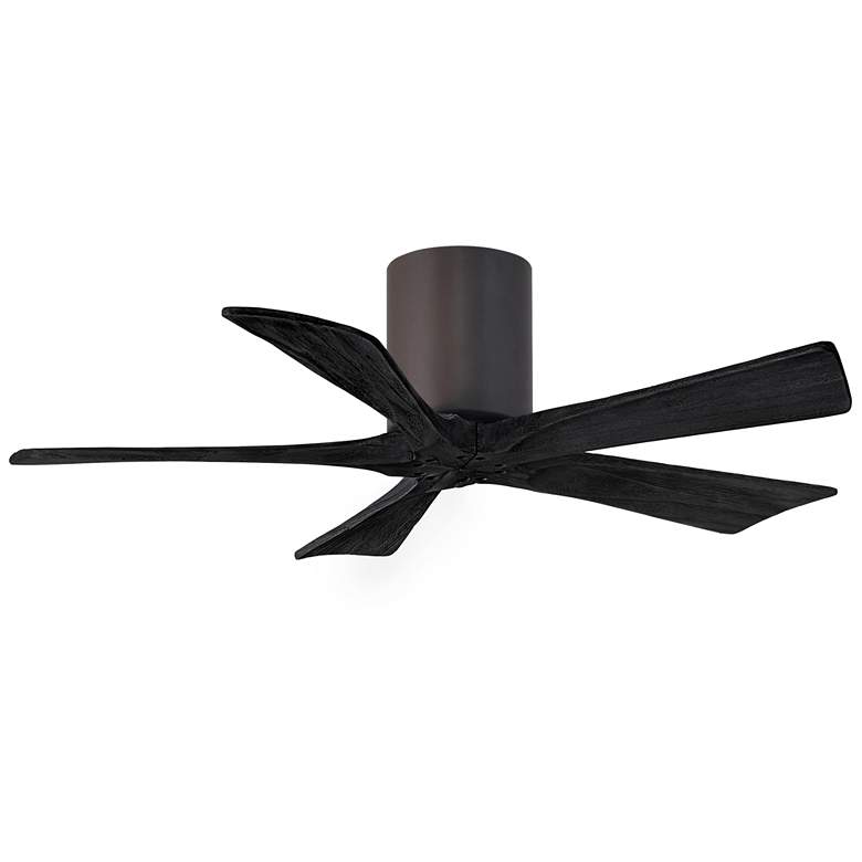 Image 1 42 inch Matthews Irene-5H Bronze and Black Hugger Ceiling Fan with Remote