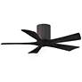 42" Matthews Irene-5H Bronze and Black Hugger Ceiling Fan with Remote
