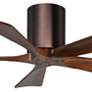 42" Matthews Irene-5H Bronze and Walnut Hugger Ceiling Fan with Remote
