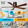 42" Matthews Irene-5H Bronze and Walnut Hugger Ceiling Fan with Remote
