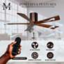 42" Matthews Irene-5H Bronze and Walnut Hugger Ceiling Fan with Remote