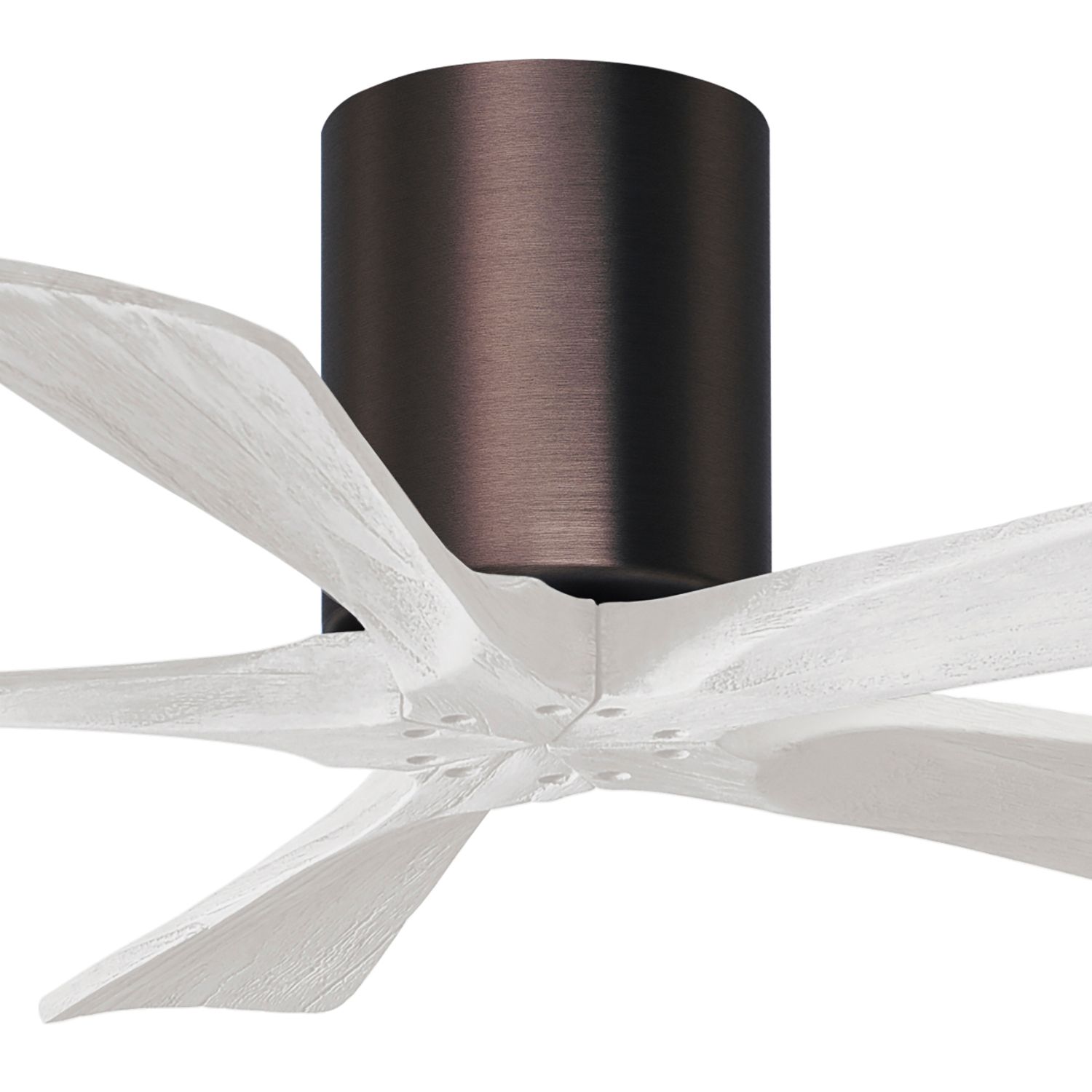 Image 2 42" Matthews Irene-5H Bronze and White Hugger Ceiling Fan with Remote more views