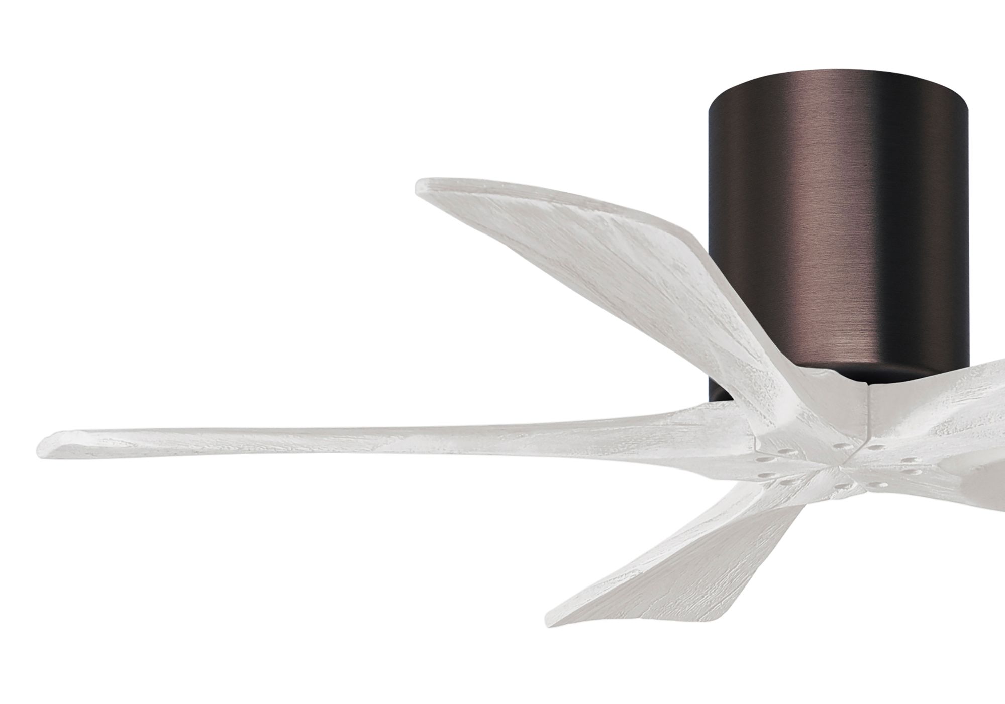 Image 3 42" Matthews Irene-5H Bronze and White Hugger Ceiling Fan with Remote more views