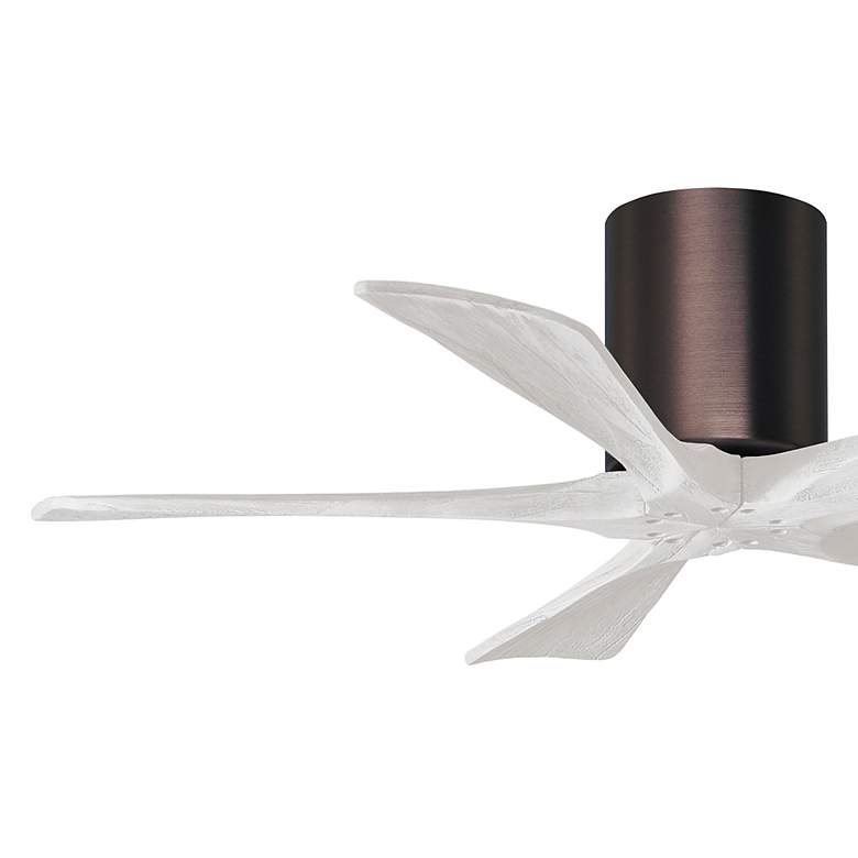 Image 3 42" Matthews Irene-5H Bronze and White Hugger Ceiling Fan with Remote more views