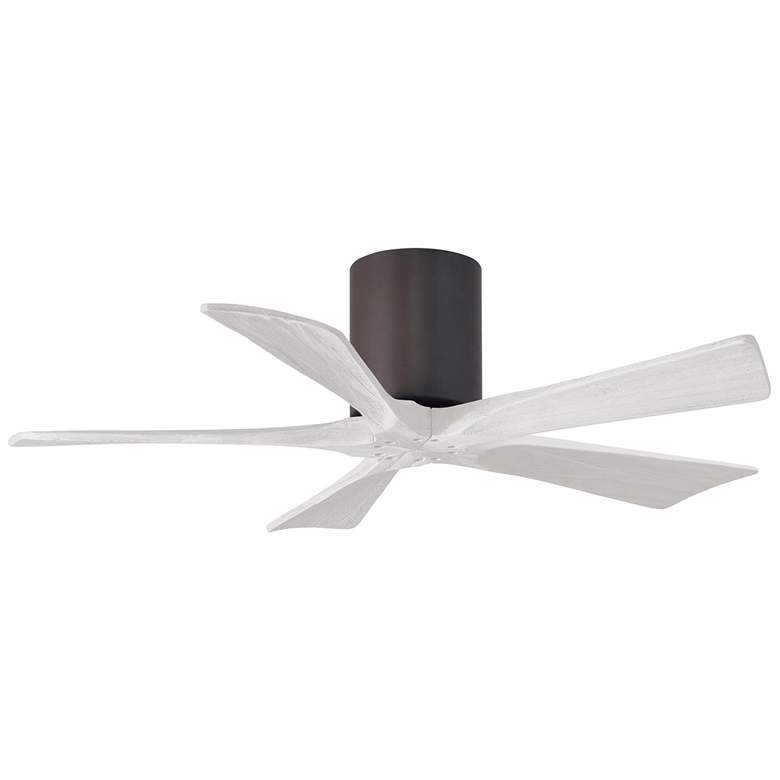 Image 1 42" Matthews Irene-5H Bronze and White Hugger Ceiling Fan with Remote