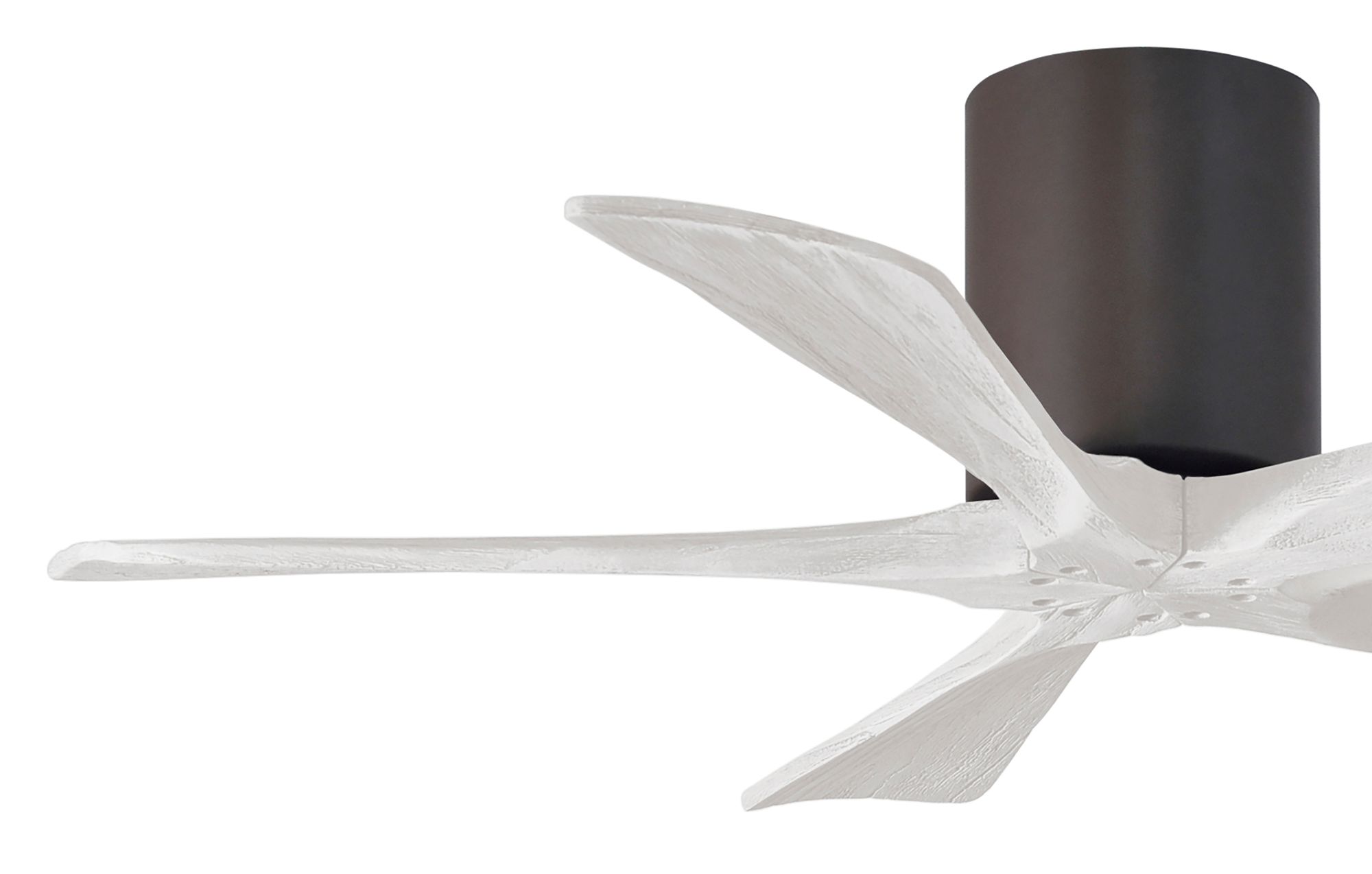 Image 3 42" Matthews Irene-5H Bronze and White Hugger Ceiling Fan with Remote more views