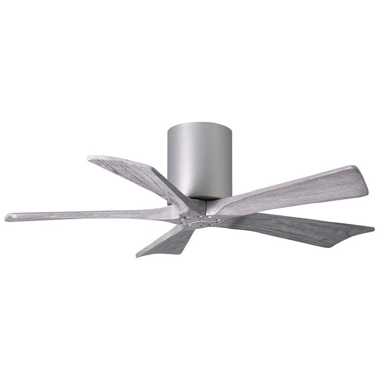 Image 1 42" Matthews Irene-5H Brushed Nickel and Barnwood Hugger Ceiling Fan