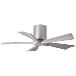 42" Matthews Irene-5H Brushed Nickel and Barnwood Hugger Ceiling Fan