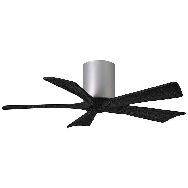 Image 1 42" Matthews Irene-5H Brushed Nickel and Black Hugger Ceiling Fan
