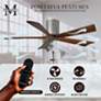 42" Matthews Irene-5H Brushed Nickel and Walnut Hugger Ceiling Fan