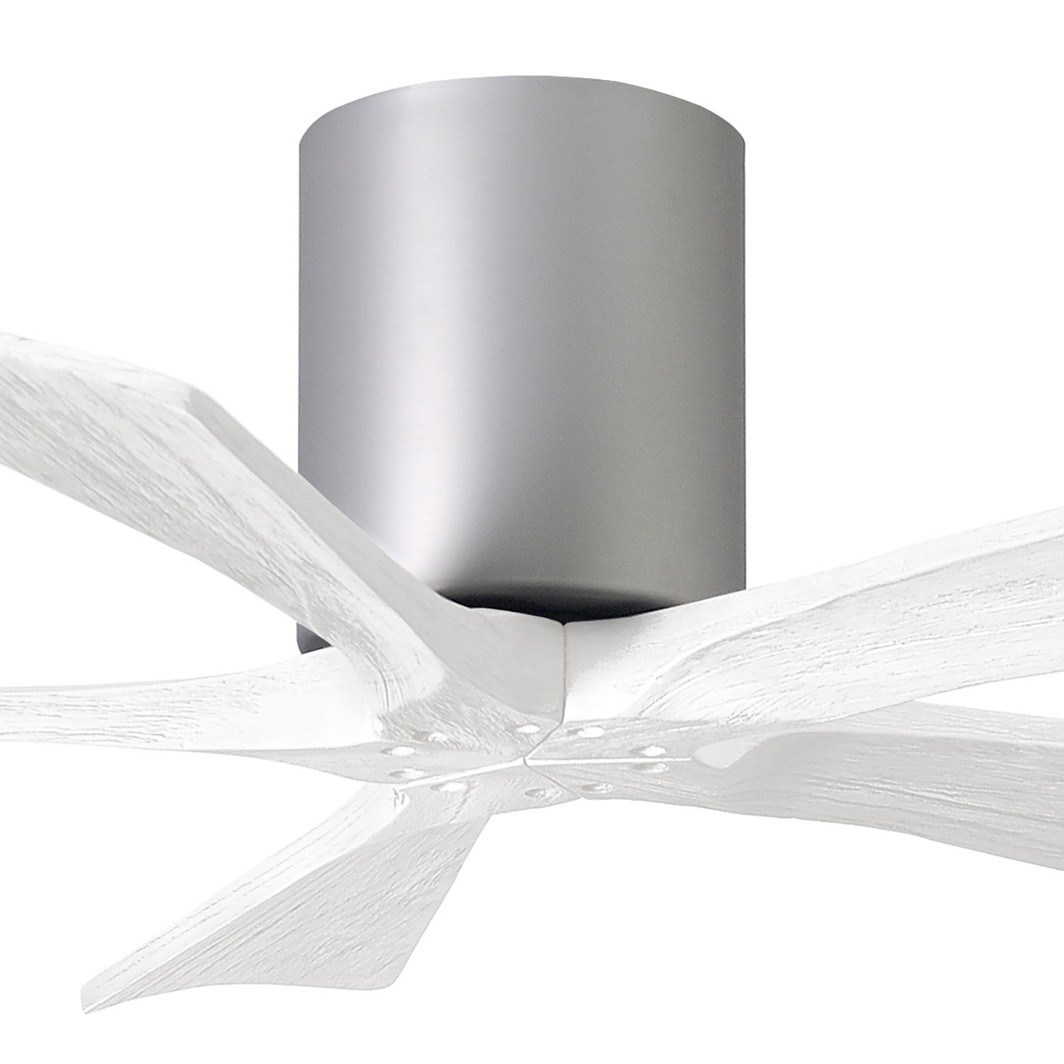 Image 2 42" Matthews Irene-5H Brushed Nickel and White Hugger Ceiling Fan more views