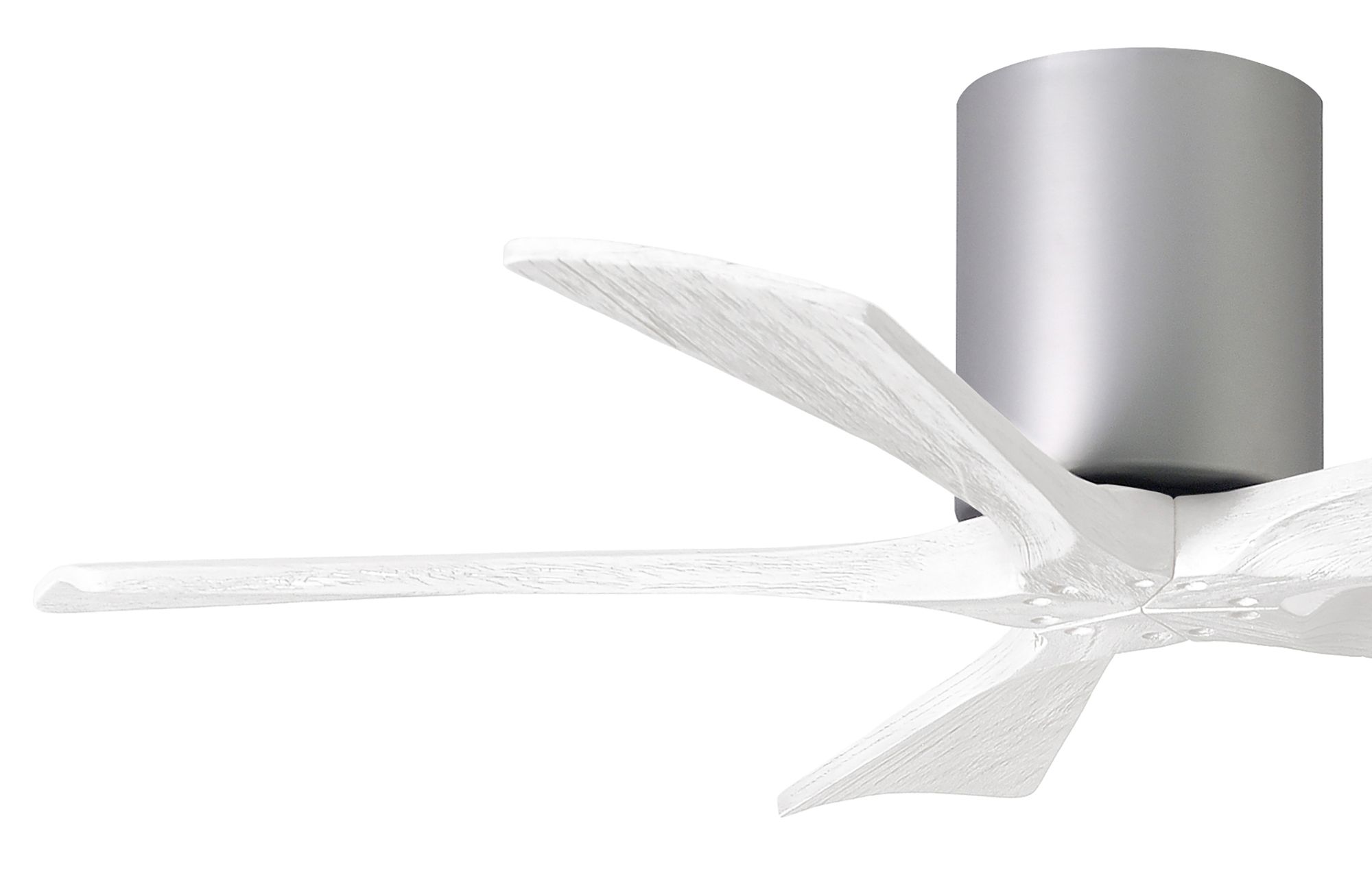 Image 3 42" Matthews Irene-5H Brushed Nickel and White Hugger Ceiling Fan more views