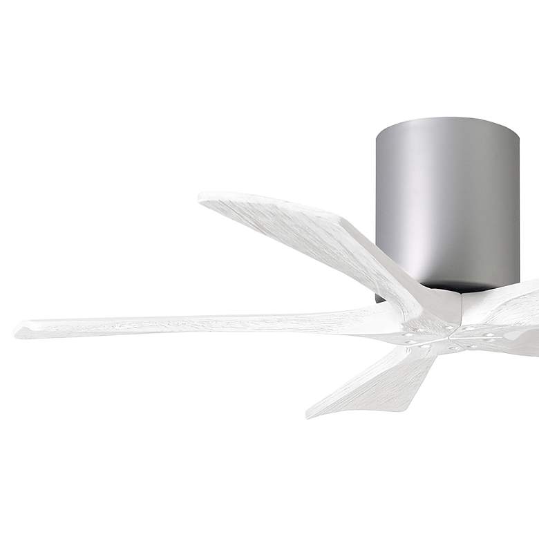 Image 3 42" Matthews Irene-5H Brushed Nickel and White Hugger Ceiling Fan more views
