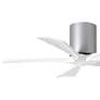 3_42" Matthews Irene-5H Brushed Nickel and White Hugger Ceiling Fan more views