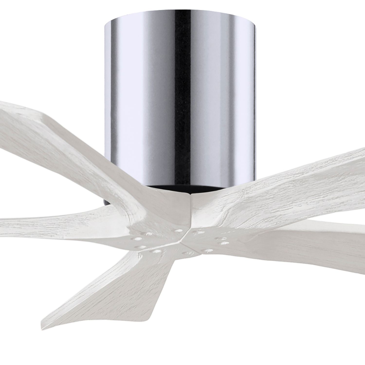 Image 2 42" Matthews Irene-5H Chrome and White Hugger Ceiling Fan with Remote more views