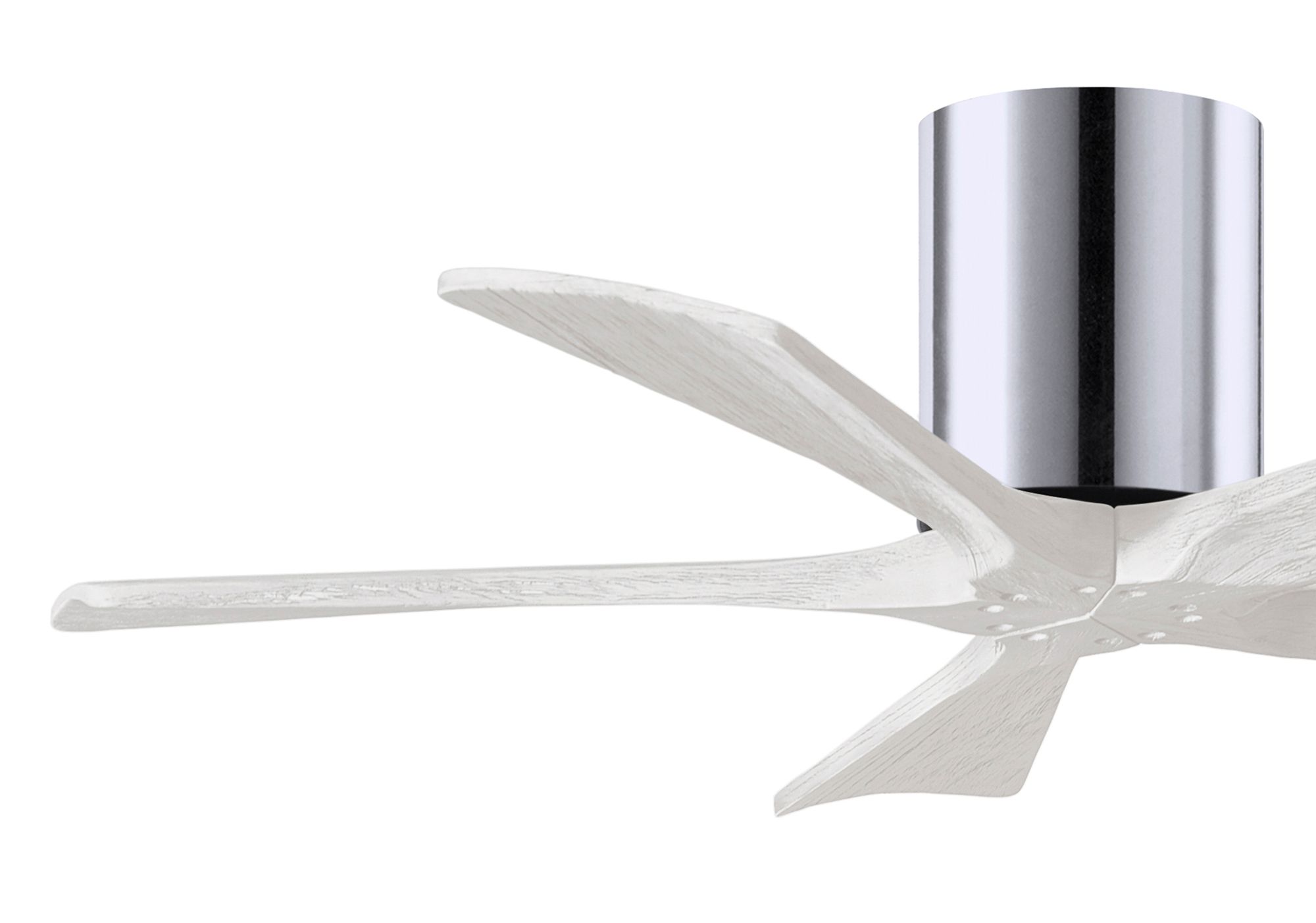 Image 3 42" Matthews Irene-5H Chrome and White Hugger Ceiling Fan with Remote more views