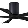2_42" Matthews Irene-5H Matte Black Damp Hugger Ceiling Fan with Remote more views
