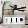 42" Matthews Irene-5H Matte Black Damp Hugger Ceiling Fan with Remote