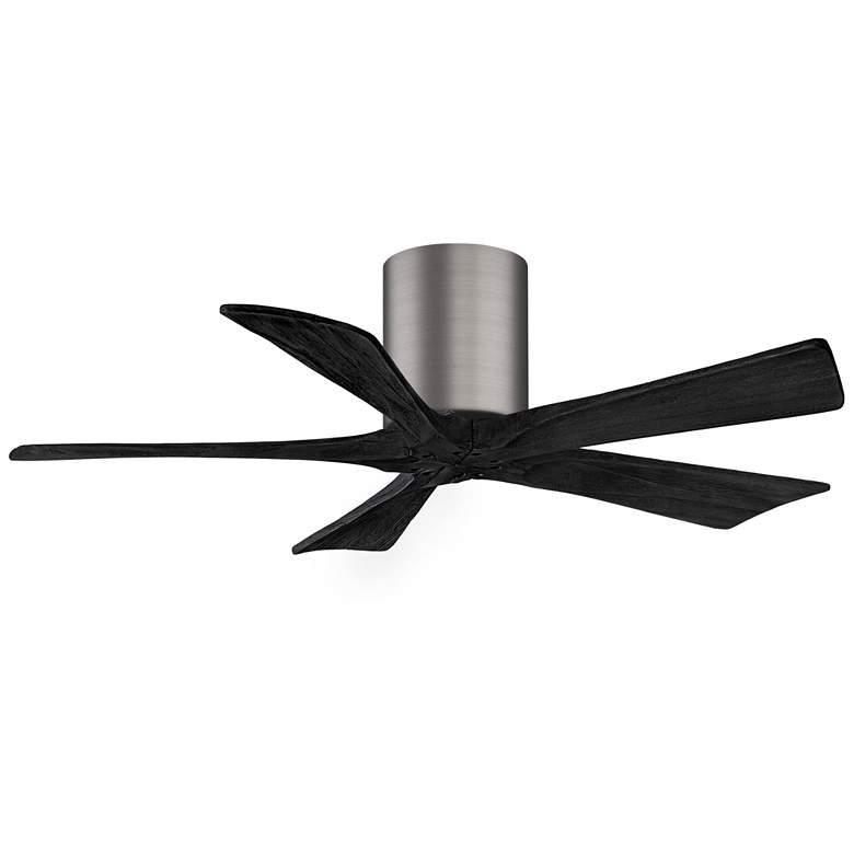 Image 1 42" Matthews Irene-5H Pewter and Black Hugger Ceiling Fan with Remote