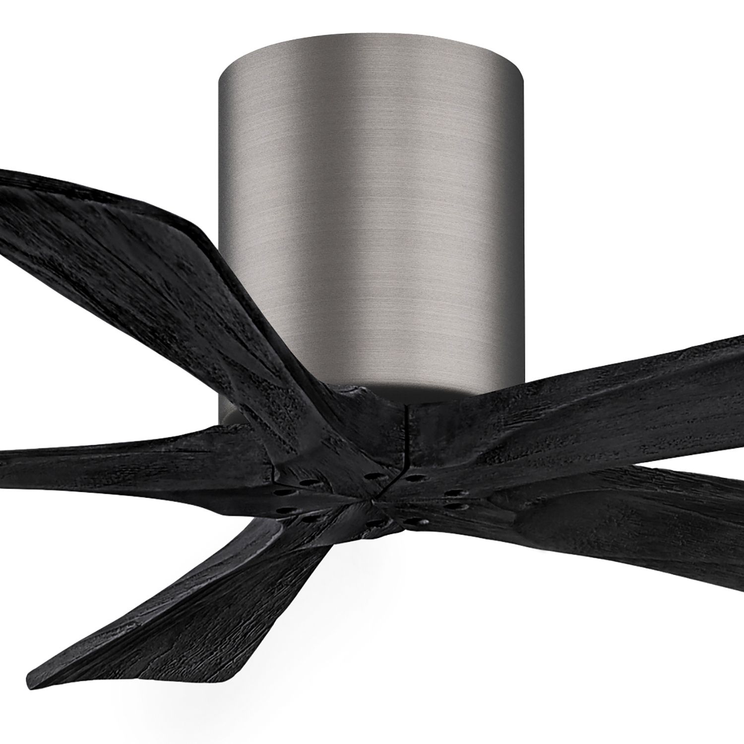 Image 2 42" Matthews Irene-5H Pewter and Black Hugger Ceiling Fan with Remote more views