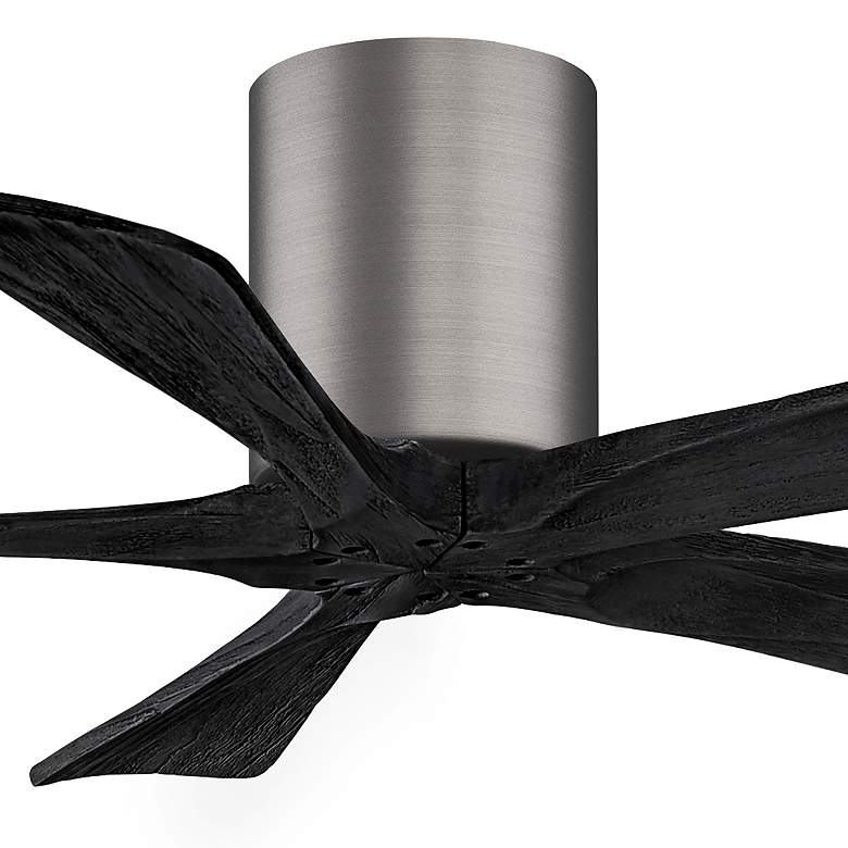 Image 2 42" Matthews Irene-5H Pewter and Black Hugger Ceiling Fan with Remote more views