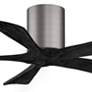 2_42" Matthews Irene-5H Pewter and Black Hugger Ceiling Fan with Remote more views