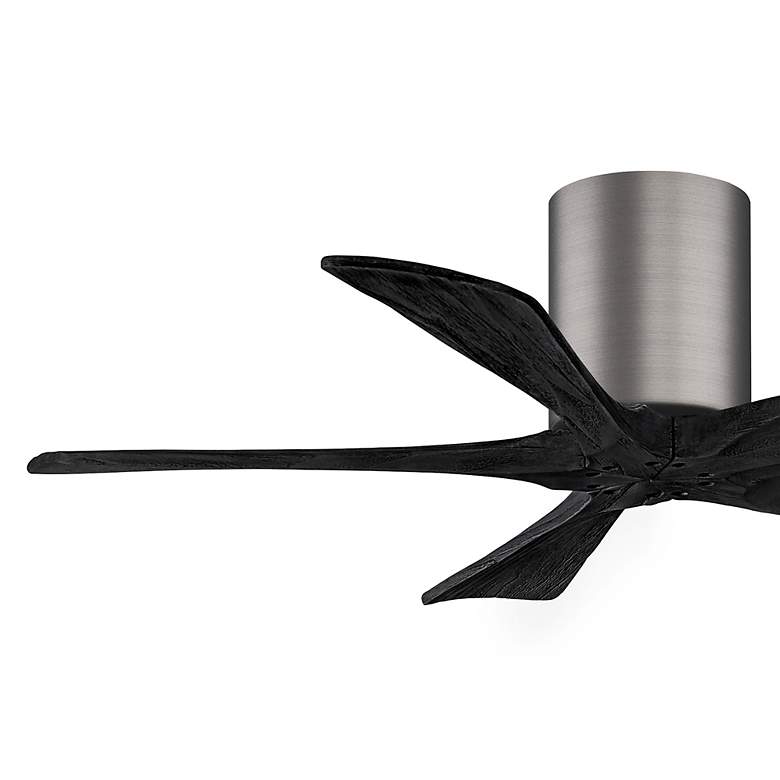 Image 3 42" Matthews Irene-5H Pewter and Black Hugger Ceiling Fan with Remote more views