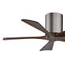 42" Matthews Irene-5H Pewter and Walnut Hugger Ceiling Fan with Remote