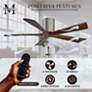 42" Matthews Irene-5H Pewter and Walnut Hugger Ceiling Fan with Remote