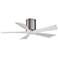 42" Matthews Irene-5H Pewter and White Hugger Ceiling Fan with Remote