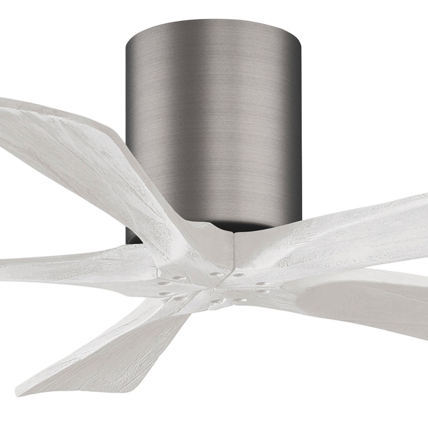 Image 2 42" Matthews Irene-5H Pewter and White Hugger Ceiling Fan with Remote more views
